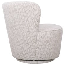 Ivory Alera Upholstered Swivel Wingback Chair